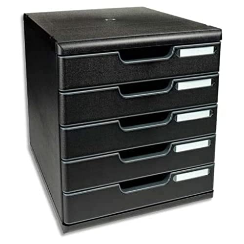 Exacompta 301414D Ablagebox Modulo mit 5 Schubladen für DIN A4+ Dokumente. Belastbare Schubladenbox mit hoher Kapazität für mehr Platz auf dem Schreibtisch Blauer Engel schwarz Exacompta 301414D Ablagebox Modulo mit 5 Schubladen für DIN A4+ Dokumente. Belastbare Schubladenbox mit hoher Kapazität für mehr Platz auf dem Schreibtisch Blauer Engel schwarz von Exacompta