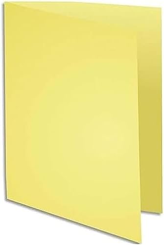 Exacompta 330005E 100er Pack Aktendeckel SUPER in Pastellfarben aus extra starkem Karton für DIN A4 ideal für Archivierung 1 Pack gelb von Exacompta