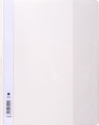 Exacompta 439902B Sichthefter (PVC Premium Qualität, Beschriftungsstreifen, DIN A4) 10er Pack weiß von Exacompta