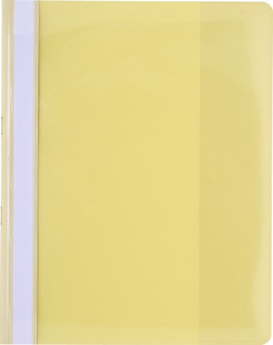 Exacompta 439904B Sichthefter (PVC Premium Qualität, Beschriftungsstreifen, DIN A4) 10er Pack gelb von Exacompta