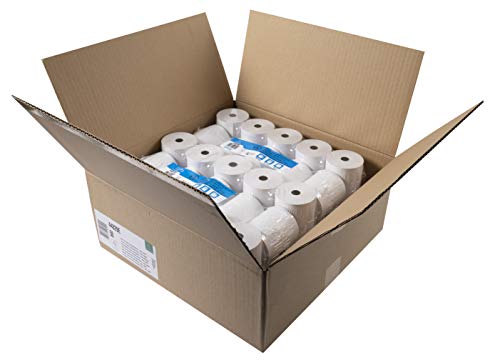 Exacompta 44829E 50er Pack Thermopapierrollen 1-lagig, Breite: 80mm, Länge 80m, Durchmesser Kern: 12mm 44g/m² Thermorolle für Kassen Kassenrolle von Exacompta