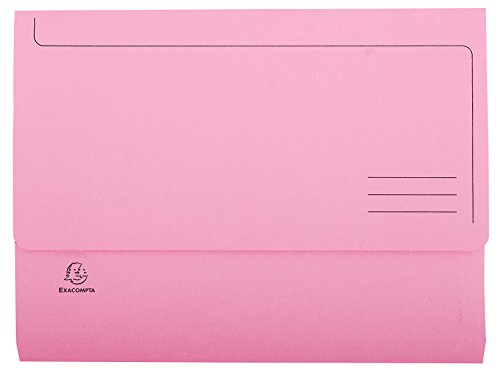 Exacompta 46778E Aktenmappen (Manila-Karton, Verschlußkappe, Jura 220g, DIN A4) 50er Pack rosa von Exacompta