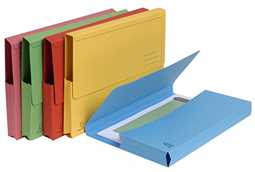Exacompta 46970E Packung mit 10 Aktenmappen Forever, mit Verschlußkappe (Recycling-Karton 290g/qm, für DIN A4, 24,5 x 32,5 cm) 1 Pack, farbig sortiert von Exacompta