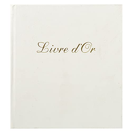Exacompta 4712E Gästebuch Alpille, Cover aus Kunstleder, 27 x 22cm, mit Lesezeichen, 140 Seiten blanko, 110g, 1 Stück, Weiß von Exacompta
