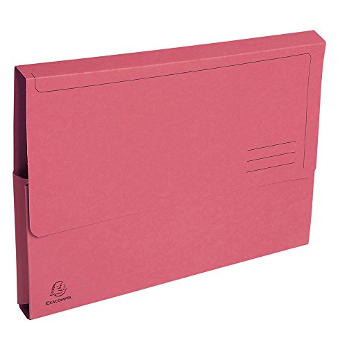 Exacompta 47676E Packung mit 50 Aktenmappen Forever mit Verschlußkappe, aus Recycling-Karton 290g/qm, für DIN A4, 24,5 x 32,5 cm, 1r Pack, rosa von Exacompta