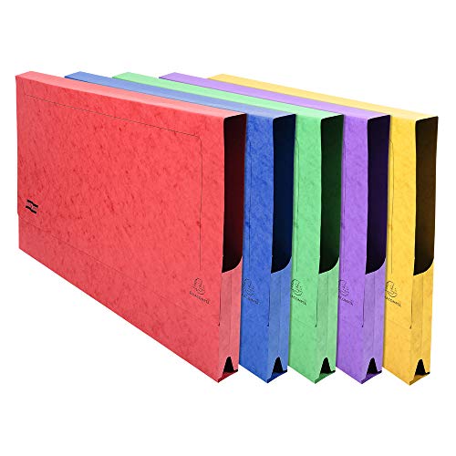 Exacompta 4780Z 25er Pack Dokumentenmappe Rückenbreite 32 mm für DIN A3 farbig sortiert Aktenmappe Zeichenmappe von Europa