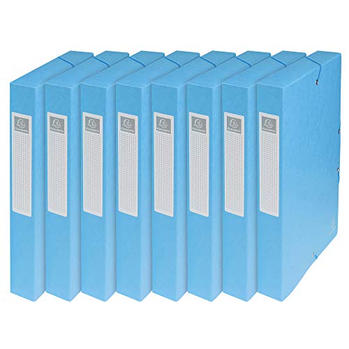Exacompta 50406E 8er Pack Premium Sammelboxen Aufgebaut mit Gummizug 40 mm breit aus extra starkem Colorspan-Karton mit Rückenschild für DIN A4 Archivbox Heftbox Dokumentenbox Sammelmappe türkis Exacompta 50406E 8er Pack Premium Sammelboxen Aufgebaut mit Gummizug 40 mm breit aus extra starkem Colorspan-Karton mit Rückenschild für DIN A4 Archivbox Heftbox Dokumentenbox Sammelmappe türkis von Exacompta
