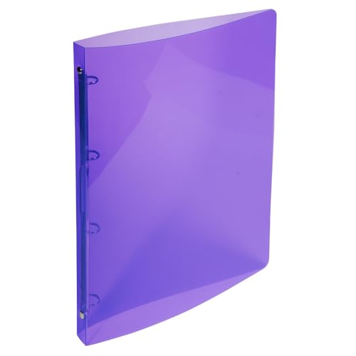Exacompta 51198E Ringbuch Crystal DIN A4 aus flexiblem transluzentem Polypropylen 4-O Ring Mechanik Rücken 20mm 1 Stück Zufallsfarbe ideal für Schule und Büro Ringhefter Ringordner Ringbuchordner von Exacompta