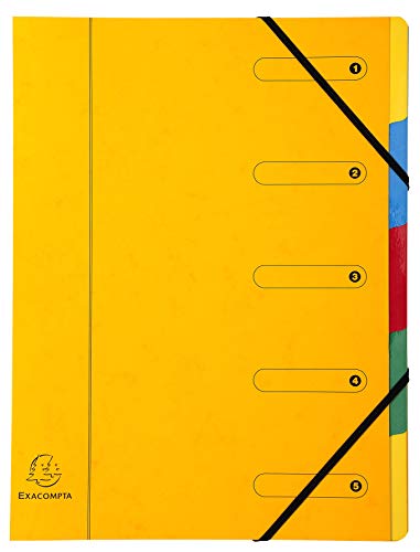 Exacompta 5205E Premium Ordnungsmappe aus extra starkem Colorspan-Karton DIN A4 5 vollfarbige bunte Fächer mit Organisationsdruck und dehnbarem Rücken Ringmappe Register-Mappe 1 Stück Zufallsfarbe Exacompta 5205E Premium Ordnungsmappe aus extra starkem Colorspan-Karton DIN A4 5 vollfarbige bunte Fächer mit Organisationsdruck und dehnbarem Rücken Ringmappe Register-Mappe 1 Stück Zufallsfarbe von Exacompta