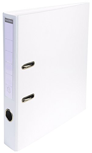 Exacompta 53548E Premium PVC-Ordner Prem´Touch Pastell. 5 cm schmal DIN A4 Ringordner Aktenordner Briefordner Büroordner Plastikordner Schlitzordner Weiß, 1 Stück von Exacompta