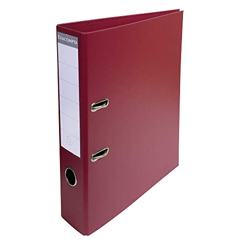 Exacompta 53704E 1 Ordner mit Hebelmechanik A4 Prem'Touch Rücken 70 mm Mechanik 75 mm Außenmaße: 32 x 29 x 7 cm Abheftbares Format A4 Farbe: Bordeaux von Exacompta