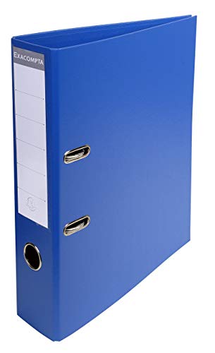 Exacompta 53752E 10er Pack Premium PVC-Ordner Prem´Touch. 7 cm breit DIN A4 Ringordner Aktenordner Briefordner Büroordner Plastikordner Schlitzordner dunkelblau von Exacompta