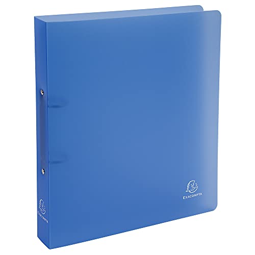 Exacompta 54362E Ringbuch Chromaline (aus PP 700µ, 2 Ringe, Rücken 40 mm, für DIN A4+, 32 x 26,8 cm) 1 Stück, blau von Exacompta
