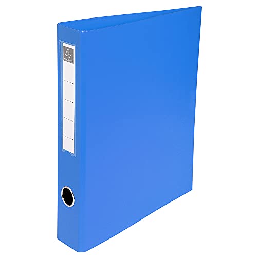 Exacompta 54642E Ringbuch (4 Ringe, Rücken 60mm, kaschierter Karton, PVC, DIN A4) 1 Stück blau von Exacompta