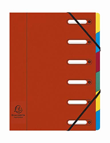 Exacompta 55065E Premium Ordnungsmappe Harmonika. Aus extra starkem Colorspan-Karton DIN A4 6 Fächer und 2 Gummizüge mit Indexfenster und dehnbarem Rücken Register-Mappe rot Exacompta 55065E Premium Ordnungsmappe Harmonika. Aus extra starkem Colorspan-Karton DIN A4 6 Fächer und 2 Gummizüge mit Indexfenster und dehnbarem Rücken Register-Mappe rot von Exacompta