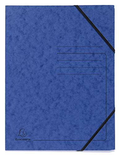 Exacompta 555412E 5er Pack Premium Eckspanner-Mappe. Made in Germany. Aus extra starkem Colorspan-Karton DIN A4 mit 2 Gummizügen Sammelmappe Dokumentenmappe ideal für Büro und Schule blau Exacompta 555412E 5er Pack Premium Eckspanner-Mappe. Made in Germany. Aus extra starkem Colorspan-Karton DIN A4 mit 2 Gummizügen Sammelmappe Dokumentenmappe ideal für Büro und Schule blau von Exacompta