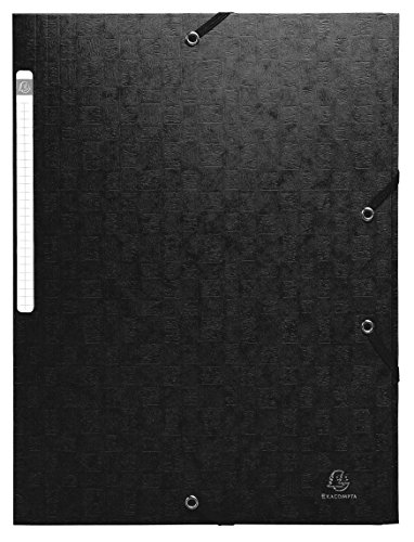 Exacompta 55851E Premium Einschlagmappe. Aus Colorspan-Karton DIN A4 mit 2 Gummizügen und 3 Klappen schwarz Sammelmappe Dokumentenmappe ideal für Büro und Schule Exacompta 55851E Premium Einschlagmappe. Aus Colorspan-Karton DIN A4 mit 2 Gummizügen und 3 Klappen schwarz Sammelmappe Dokumentenmappe ideal für Büro und Schule von Exacompta