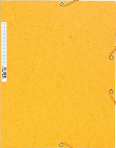 Exacompta 55859E Sammelmappe mit Gummizug und 3 Klappen, Scotten, aus Colorspan-Karton 400g/qm, 24x32cm für DIN A4 - Gelb von Exacompta