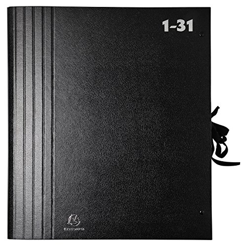 Exacompta 61650B Premium Fächermappe verschließbar für DIN A4 31 Fächer 1-31 stabiler Einband vorgedruckte Taben perfekt zur Aufbewahrung Ihrer Dokumente Ordnungsmappe schwarz Exacompta 61650B Premium Fächermappe verschließbar für DIN A4 31 Fächer 1-31 stabiler Einband vorgedruckte Taben perfekt zur Aufbewahrung Ihrer Dokumente Ordnungsmappe schwarz von Exacompta
