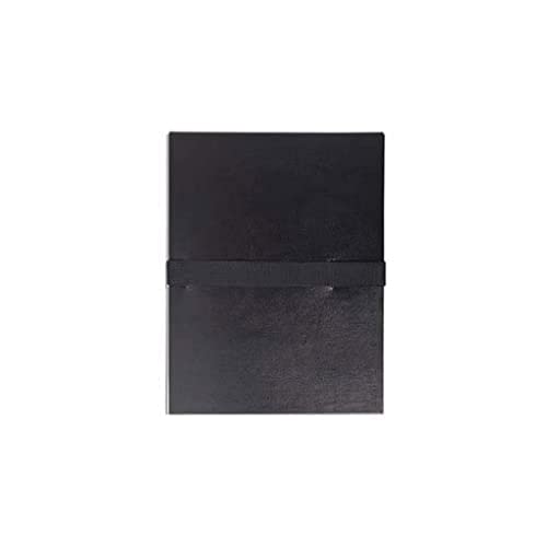 Exacompta 621E Dokumentenmappe (Balacroneinband, Klettverschlußband, Format DIN A4) 1 Stück schwarz von Exacompta