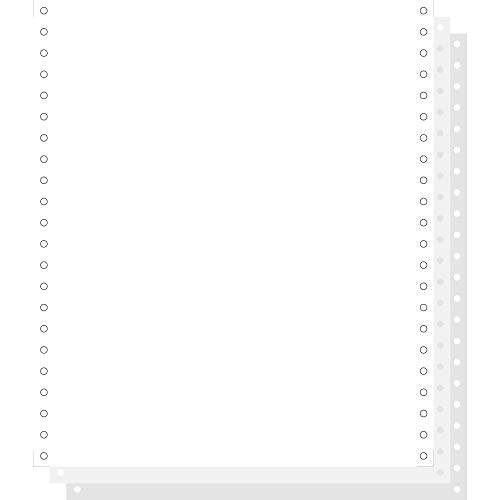 Exacompta 62413E Computerpapier 1000 Blatt selbstdurchschreibend 240mm x 11" 1-lagig, Mikroperforation, 3 Seiten, abnehmbare Caroll-Bänder Weiß von Exacompta