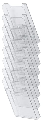 Exacompta 64858D Wandprospekthalter 8 Fächer für Dokumente DIN A4 hoch glasklar Flyerhalter Zeitschriftensammler von Exacompta