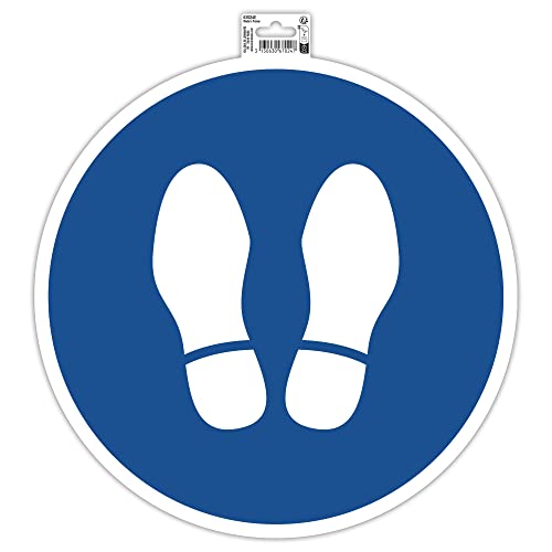 Exacompta 67024E Stehen bleiben Klebeschild Ø35cm Blau aus UV-beständigem PVC Hinweisschild Schilder Warnhinweis Sticker Aufkleber Türschild von Exacompta