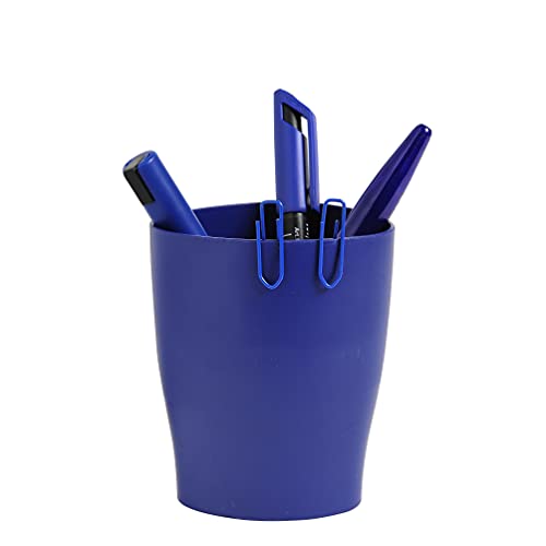 Exacompta 676104D Stiftehalter ECOPEN aus stabilem Kunststoff in modernem design, perfekt für Büro und Schule, Nachtblau, Stifteköcher Stiftebox Organizer Schreibtischbox von Exacompta