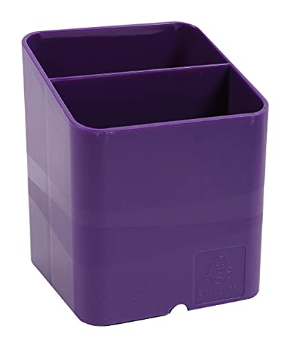 Exacompta 67720D 10er Pack Premium Stiftehalter Pen-Cube mit 2 Fächern für mehr Ordnung auf dem Schreibtisch Stifteköcher Stiftebox Aufbewahrungsbox Organizer violett von Exacompta