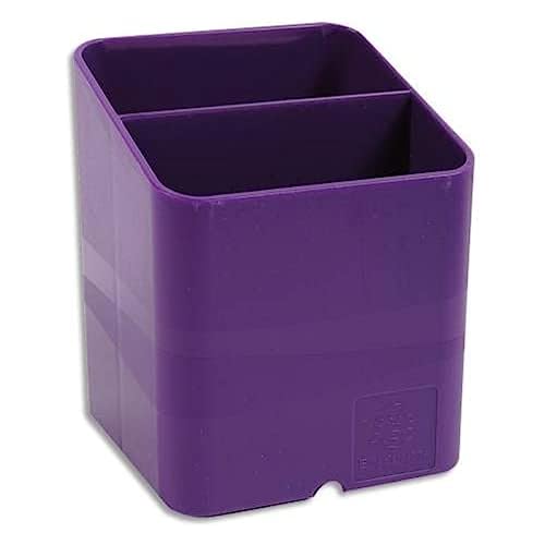 Exacompta 67720D Premium Stiftehalter Pen-Cube mit 2 Fächern für mehr Ordnung auf dem Schreibtisch Stifteköcher Stiftebox Aufbewahrungsbox Organizer violett von Exacompta