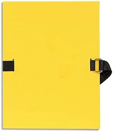 Exacompta 729E Dokumentenmappe (Dehnbarer Faltenrücken, kaschierter Karton, gefärbter stoffeinband, Format DIN A4) 1 Stück gelb von Exacompta
