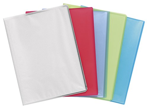 Exacompta 85569E 12er Pack Sichtmappe Chromaline aus extra starkem Kunststoff mit 50 Hüllen 100 Sichten für DIN A4 farbig sortiert perfekt für die Schule und das Büro Aktenhülle, Prospekthülle von Exacompta