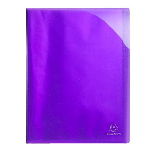 Exacompta 85776E Sichtmappe Iderama (aus PP, robust, mit 40 Hüllen, ideal für Dokumenten DIN A4, 21 x 29,7 cm) violett 1 Stück von Exacompta