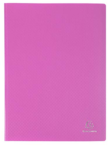 Exacompta 88327E Sichtmappe Opak PP blickdicht, 24 x 32 cm, für DIN A4, 30 Kristallhüllen, hohe Transparenz, 1 Stück, rosa von Exacompta