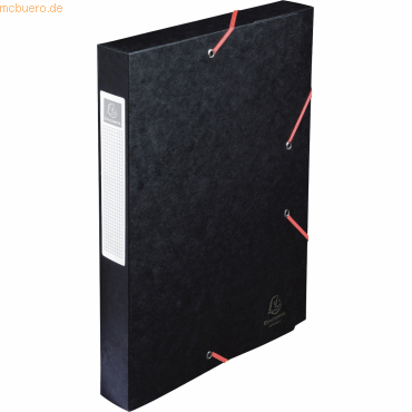Exacompta Dokumentenbox A4 Manila Karton schwarz 40 mm Exacompta Dokumentenbox A4 Manila Karton schwarz 40 mm von Exacompta