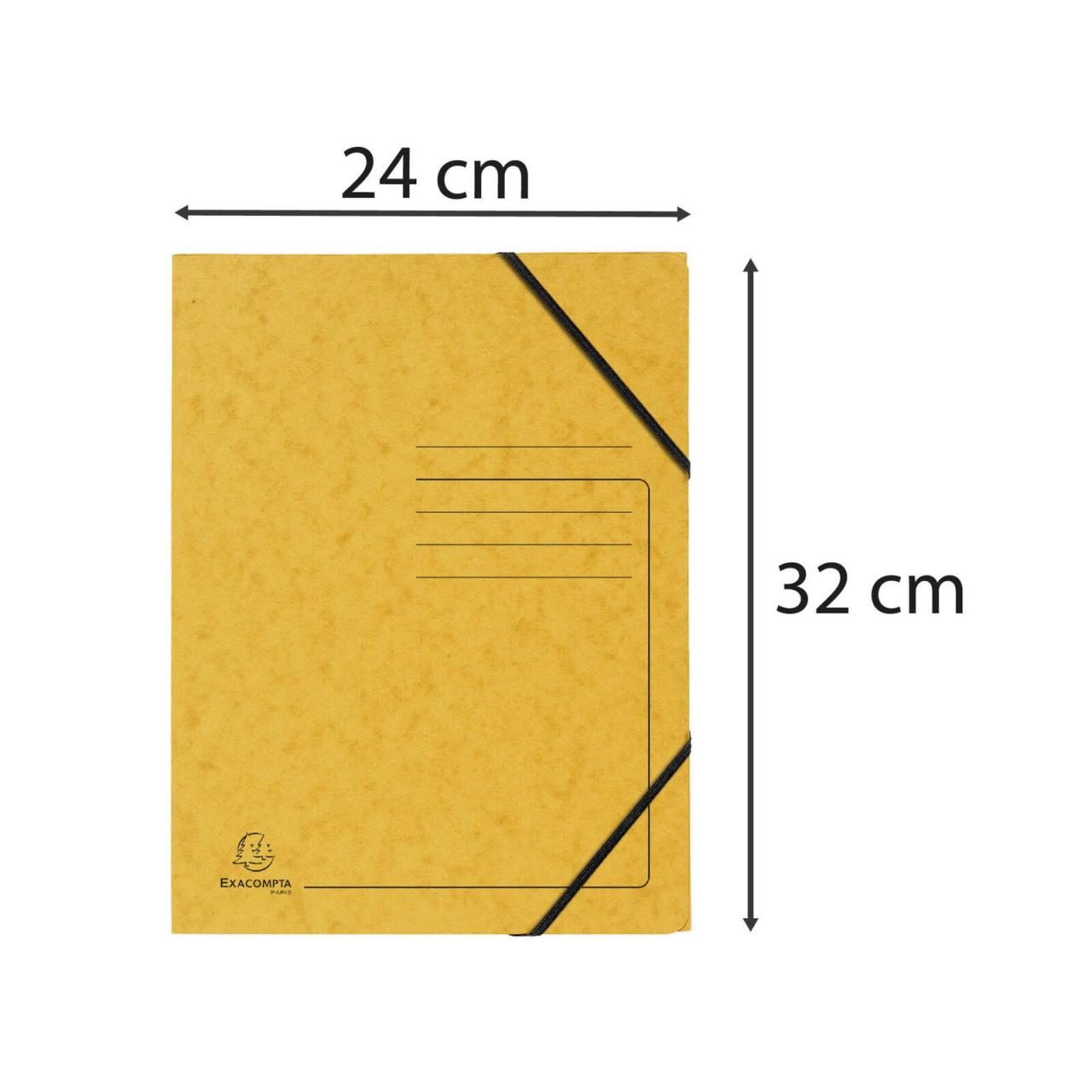 Exacompta Eckspanner Exacompta Eckspanner A4,gb,5er DIN A4 gelb von Exacompta