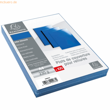 Exacompta Einbanddeckel Chrom A4 250g/qm VE=100 Stück blau Exacompta Einbanddeckel Chrom A4 250g/qm VE=100 Stück blau von Exacompta