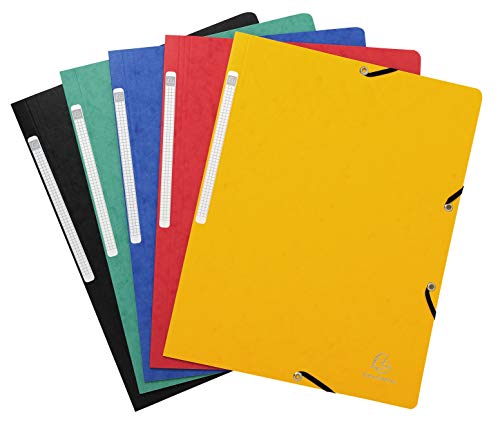 Exacompta 5520E 5er Pack Eckspanner-Mappen. Aus extra starkem Colorspan-Karton DIN A4 mit 2 Gummizügen und Rückenschild farbig sortiert Sammelmappe Dokumentenmappe Exacompta 5520E 5er Pack Eckspanner-Mappen. Aus extra starkem Colorspan-Karton DIN A4 mit 2 Gummizügen und Rückenschild farbig sortiert Sammelmappe Dokumentenmappe von Exacompta