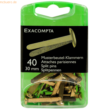 Exacompta Musterbeutel-Klammern 30mm VE=40 Stück von Exacompta