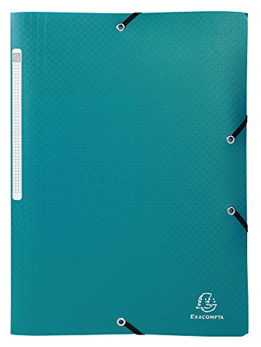 Exacompta - Opak 55083E - Karton mit 50 Gummizugmappen - Hüllen mit 3 Klappen - aus blickdichtem Polypropylen - Maße 24 x 32 cm für Dokumente im A4-Format - Farbe Grün von Exacompta