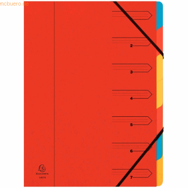 Exacompta Ordnungsmappe Nature Future A4 7-teilig rot Exacompta Ordnungsmappe Nature Future A4 7-teilig rot von Exacompta