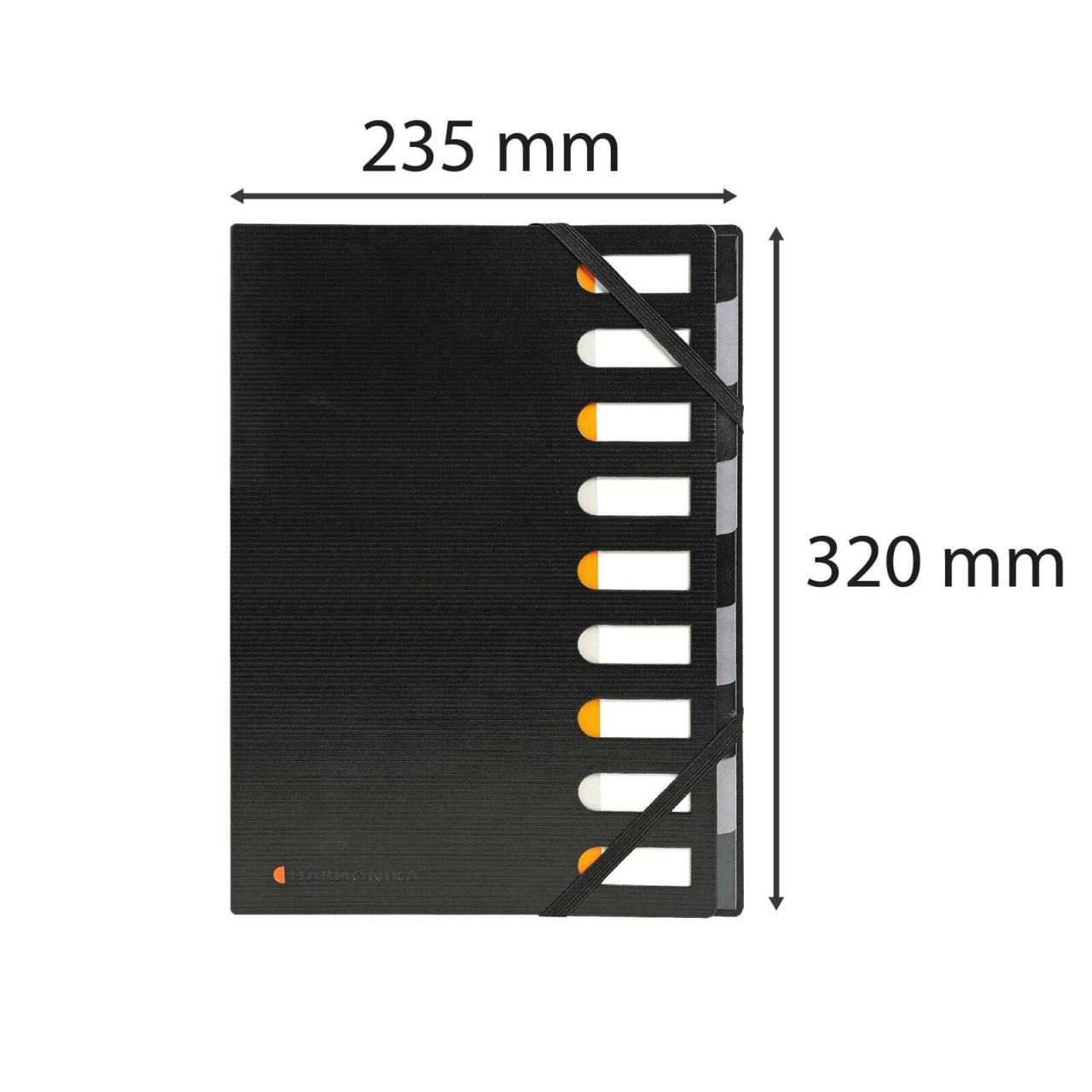 Exacompta Ordnungsmappe DIN A4 9-Fach schwarz von Exacompta