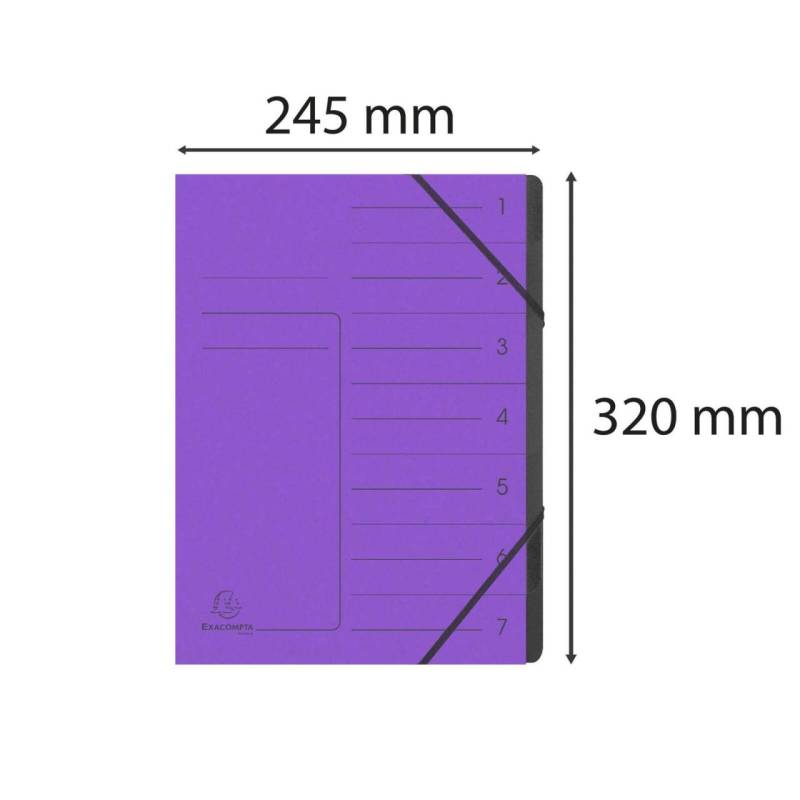 Exacompta Ordnungsmappen DIN A4 7-Fach violett von Exacompta