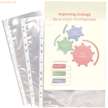 Exacompta Prospekthüllen A4 PP 60my glasklar VE=100 Stück von Exacompta