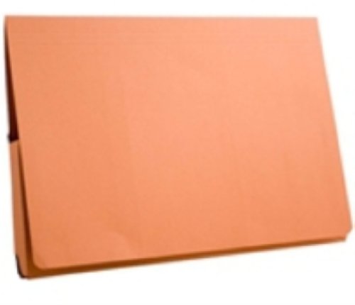 Exacompta - Ref 211/8004Z – Guildhall – Brieftasche, mit Klappe, schützt Dokumente, 355 x 253 mm, 420 g/m², schweres Sprint Manilla, kurze Größe, Blauer Engel zertifiziert – Orange, 25 Stück von Exacompta