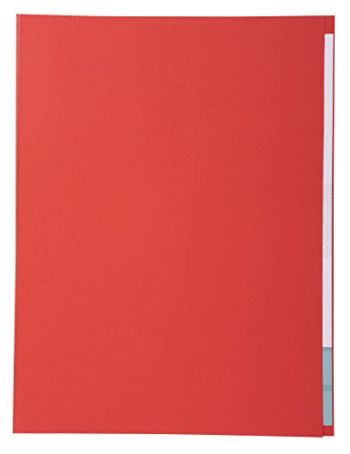 Exacompta - Ref 421012E – Forever Mappe mit Abziehkante, quadratisch, 240 x 320 mm, geeignet für die Aufbewahrung von A4-Dokumenten, aus 170 g/m² recyceltem Karton – Rot (100 Stück) von Exacompta