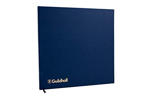 Exacompta – Ref 51/4-12Z – Guildhall – Rechnungsbuch, 298 x 305 mm, 4 Lastschrift- und 12 Spalten, 160 Seiten 95 g/m² Ledger Qualitätspapier, fester Einband, blauer Vinyl-Einband, traditionell genäht von Exacompta