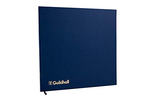 Exacompta - Ref 51/6-12Z – Guildhall – Kontobuch, 6 Lastschriftspalten und 12 Spalten, 80 Seiten 95 g/m² Ledger Qualitätspapier, traditionell genäht, fester Einband, blauer Vinyl-Einband, blaues von Exacompta