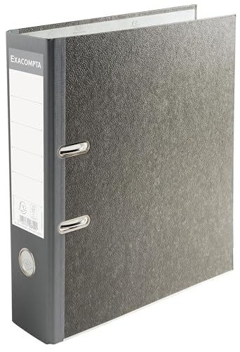 Exacompta - Ref. 53709E - Karton mit 20 Aktenordnern, Marmorpapier, grau, Rücken 80 mm, Mechanik 80 mm, Außenmaße: 32 x 29 cm, A4-Format, Grau, Rücken grau Exacompta - Ref. 53709E - Karton mit 20 Aktenordnern, Marmorpapier, grau, Rücken 80 mm, Mechanik 80 mm, Außenmaße: 32 x 29 cm, A4-Format, Grau, Rücken grau von EXACOMPTA