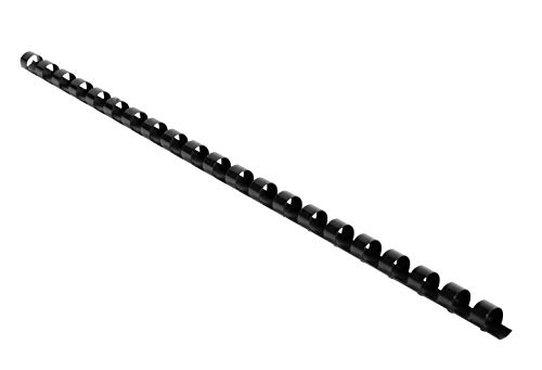 Exacompta - Ref 75201E – Bindekämme – 8 mm dick, 21 Ringe, geeignet für A4-Dokumente, für ca. 20–40 Blatt, PVC-Material, schwarz (100 Stück) von Exacompta